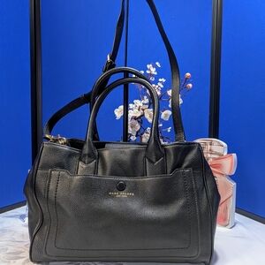 Marc Jacobs Empire City Black Leather Satchel/Crossbody Bag